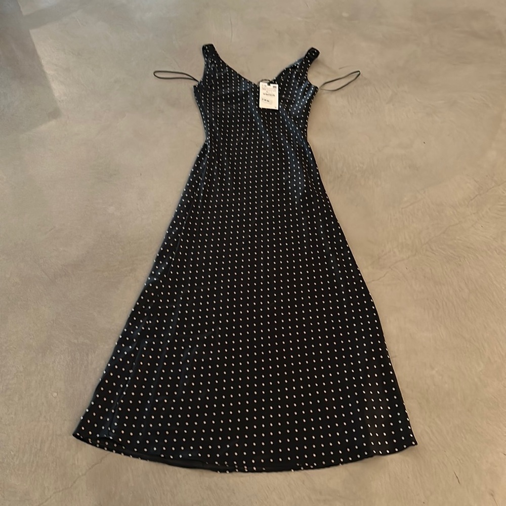 Zara Black and White Polka Dot Dress
